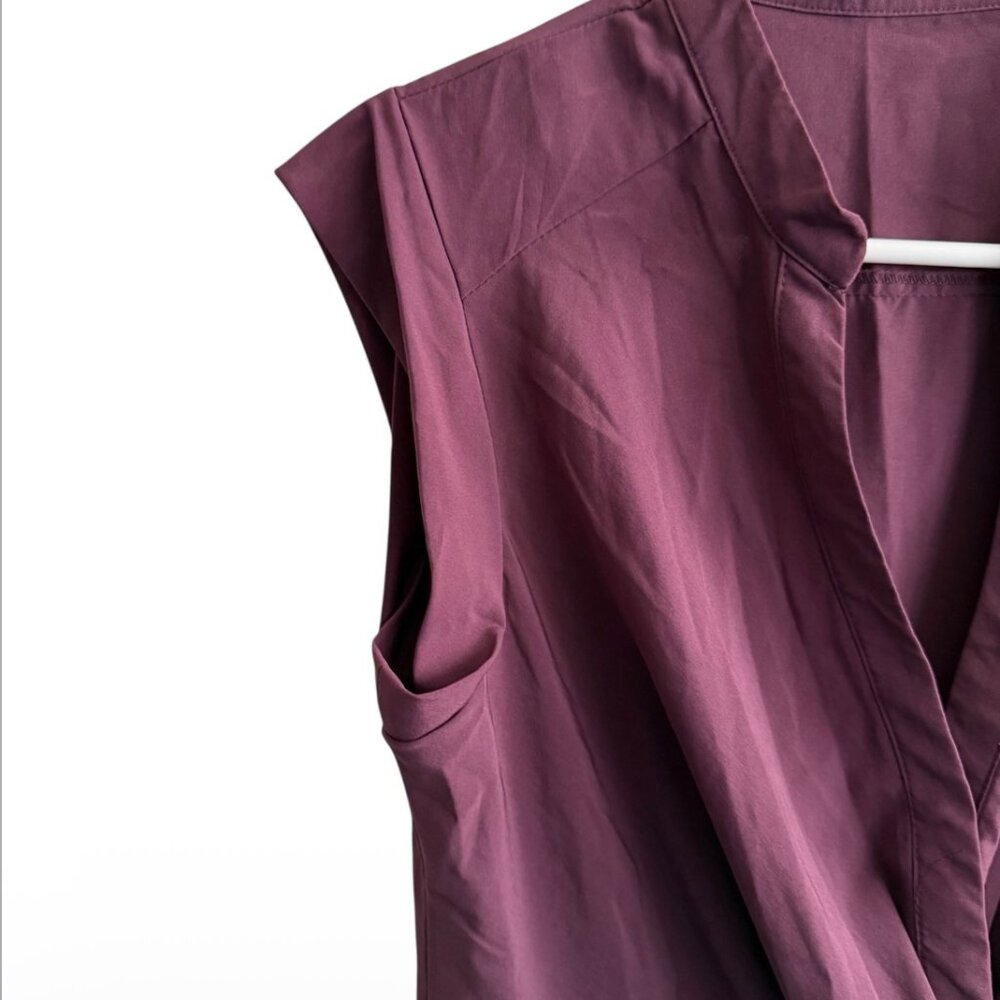 Ark & Co Draped Purple V-Neck Dress - Picture 4 of 12